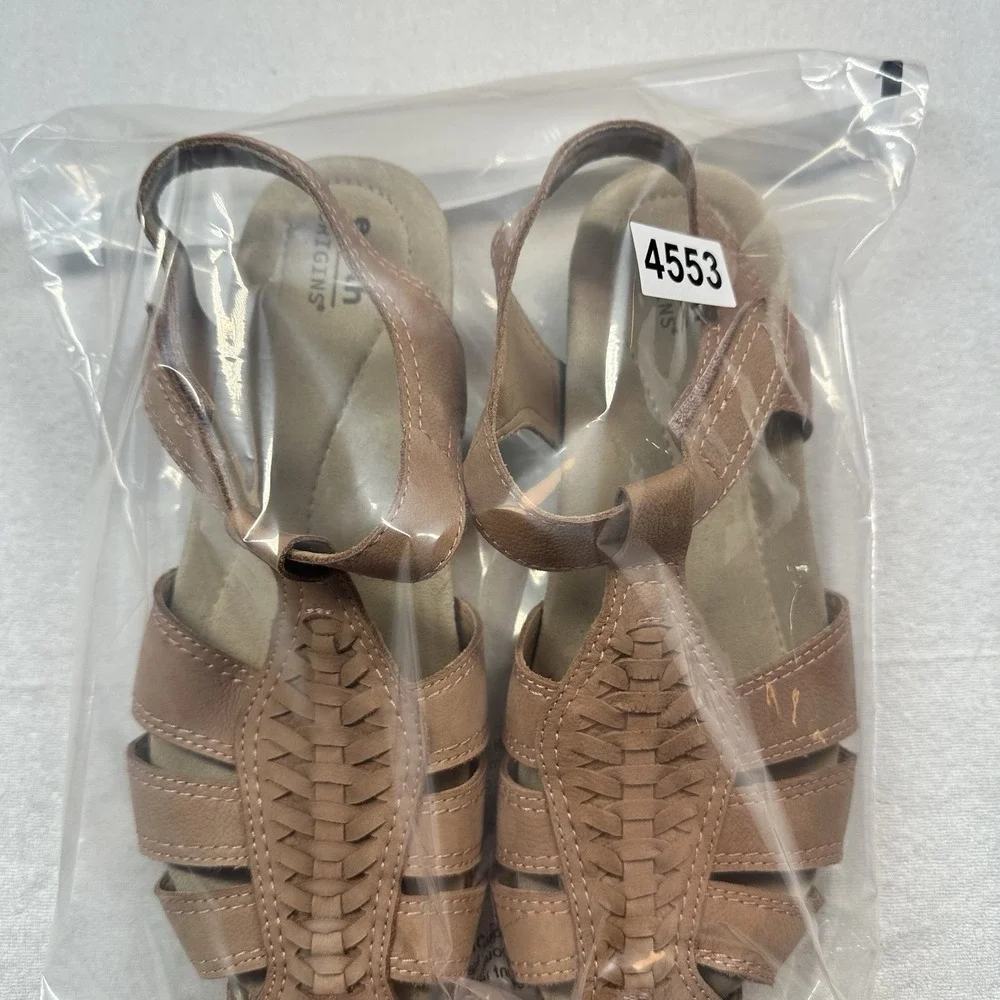 Earth Origins Savoy Sierra Women's Size 9 Pink Leather Slingback Heel Sandals‎